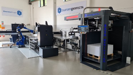 Postpress Alliance theme days cutting and folding - fully automated jogging and cutting system for commercial printing